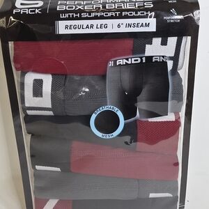 AND1 Men's 6pk Performance Boxer Briefs Small